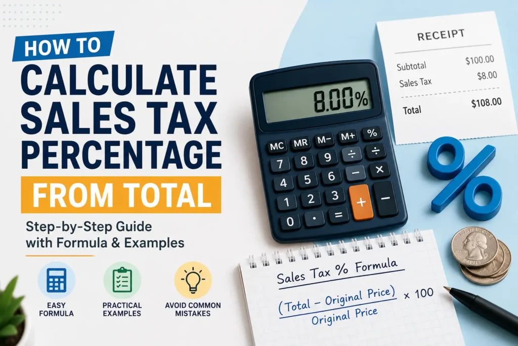How to Calculate Sales Tax Percentage From Total (Easy Formula)