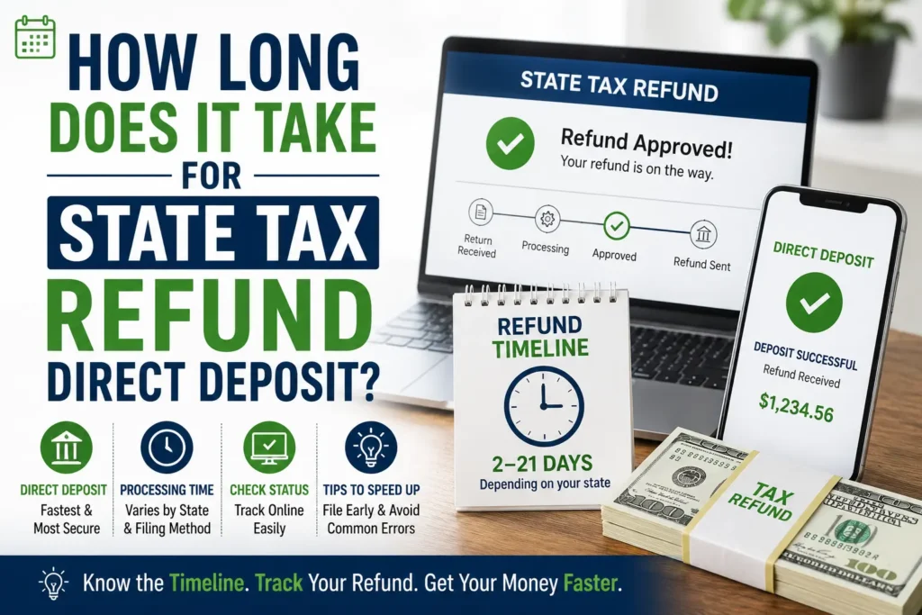 How Long Does It Take for State Tax Refund Direct Deposit? Timeline, Processing Time, and Refund Status Guide