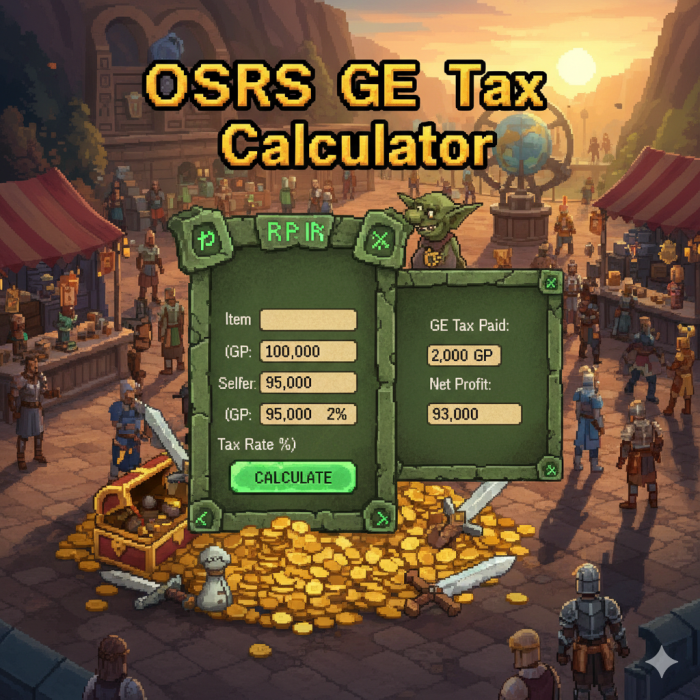 OSRS GE Tax Calculator OSRS GE Tax Calculator